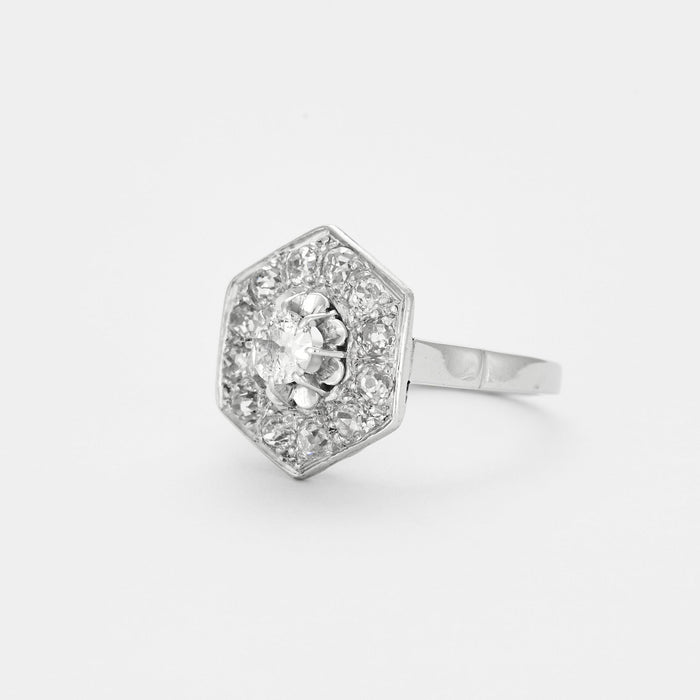 Bague Bague en or gris et diamants 58 Facettes DV0665-2