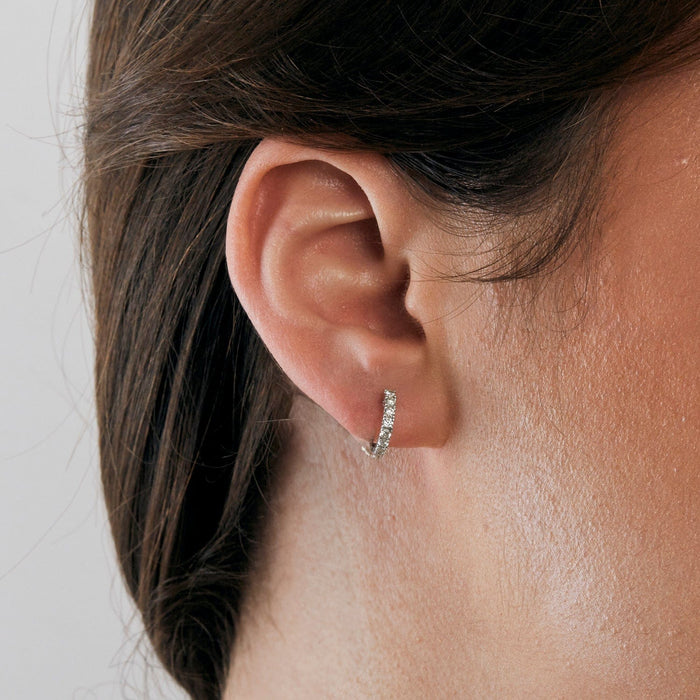 Boucles d'oreilles DJULA - Boucles d’oreilles en or gris et diamants 58 Facettes DV0665-1