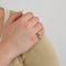 Bague 51 Bague en or gris serti d'une aigue marine 58 Facettes DV0013-13-51-2