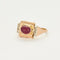 Bague 56 Bague or jaune et platine avec rubis et diamants 58 Facettes DV0013-12-56-3
