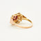 Bague 56 Bague or jaune et platine avec rubis et diamants 58 Facettes DV0013-12-56-3