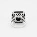 Bague 51 Bague en or blanc serti d'un onyx et diamant 58 Facettes DV0671-6-51-2