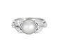 Bague 50 Bague platine et or blanc ornée d'une perle fine et diamants 58 Facettes DV0671-7-50-2