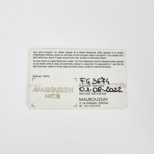 Bague 52 MAUBOUSSIN - Bague Je le veux or gris et diamants 58 Facettes DV3975-3