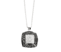 Collier Collier en or gris diamants noirs et diamants blancs 58 Facettes DV3899-1