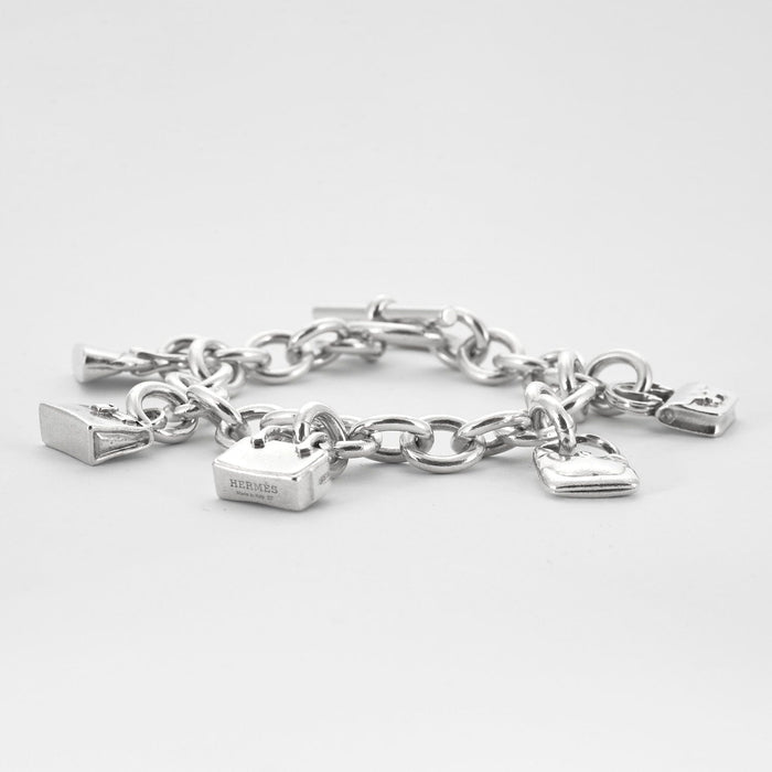 Bracelet HERMES - Bracelet en argent avec charms 58 Facettes DV3795-1