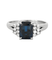Bague Bague en platine Saphir et diamants 58 Facettes DV3760-1