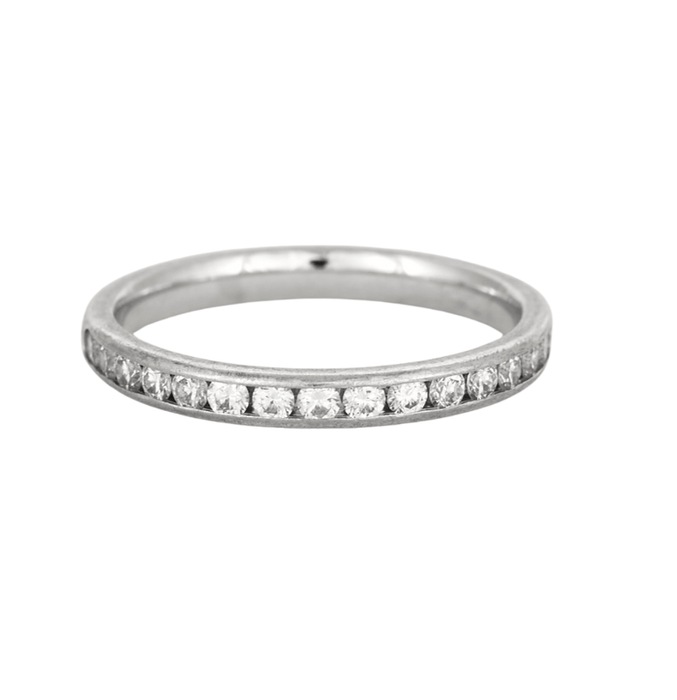 Bague 52 Bague or gris sertis de diamants 58 Facettes DV4005-1