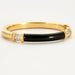 Bracelet FRED -  Bracelet ISAURE  jonc en or jaune onyx et diamants 58 Facettes DV0668-2