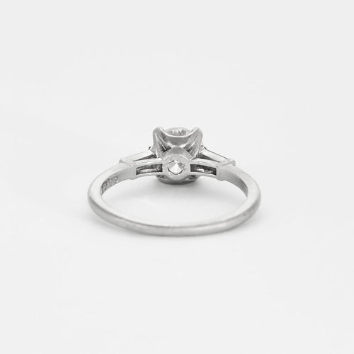 Bague 51 Bague solitaire platine et diamants 58 Facettes DV0677-2