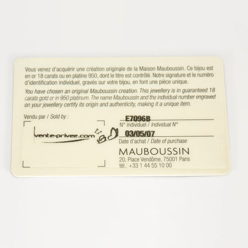 Bague 48 MAUBOUSSIN -  Bague Étoile Divine or gris et diamants 58 Facettes DV4357-1