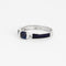Bague 53 Bague en or gris avec saphir et diamants 58 Facettes DV4307-2