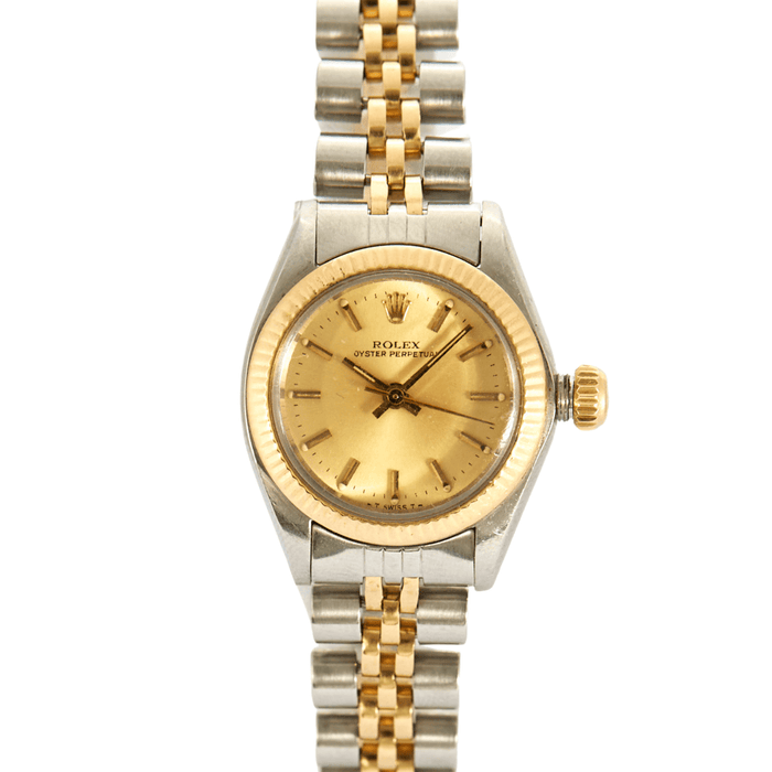 Montre ROLEX -  Montre Oyster Perpetual or jaune et acier 58 Facettes DV0648-1