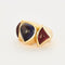 Bague 52 Bague moderniste or jaune améthystes et tourmalines roses 58 Facettes DV0397-6