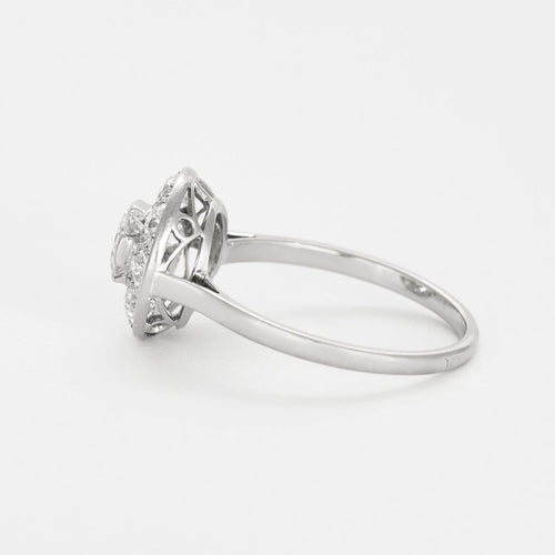 Bague 55 Bague platine, or gris et diamants 58 Facettes DV0687-1