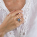 Bague 54 Bague en or gris tanzanite et diamants 58 Facettes DV0688-1