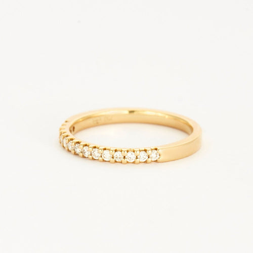 Bague 49 Demie alliance en or jaune et diamants 58 Facettes DV0690-1