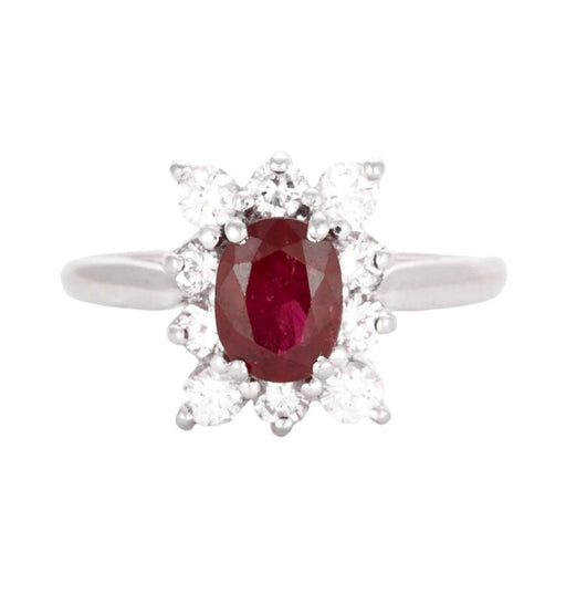 Bague 51 Bague or gris rubis et diamants 58 Facettes DV0694-1