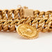 Bracelet Bracelet gourmette or jaune médaille du zodiaque 58 Facettes DV0378-4