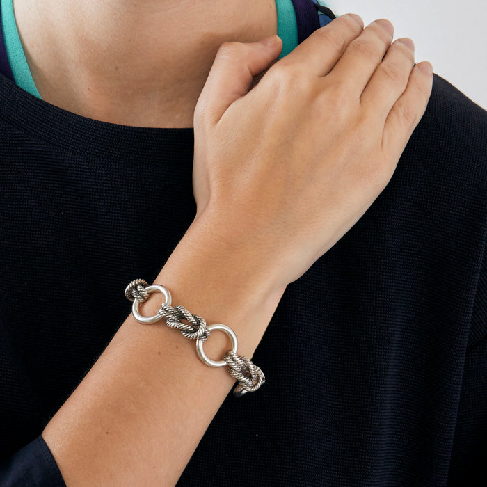 Hermès -  Bracelet Audierne en argent