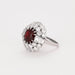 Bague 55 Bague en or gris rubis et diamants 58 Facettes DV0385-5