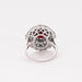 Bague 55 Bague en or gris rubis et diamants 58 Facettes DV0385-5