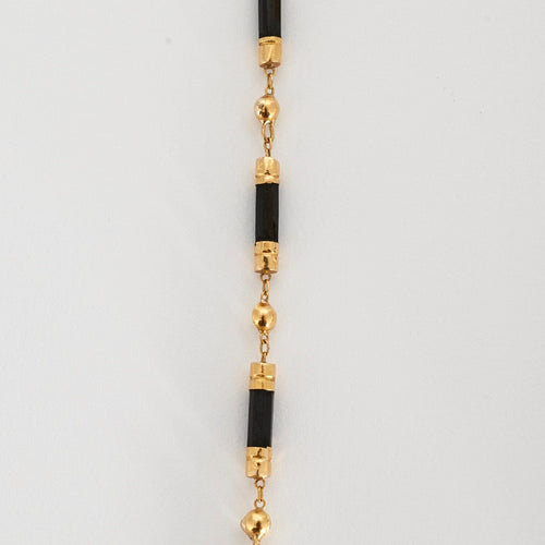 Collier Collier en or jaune et onyx 58 Facettes DV1164-5