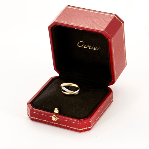 Bague 51 CARTIER - Bague Trinity trois ors diamants 58 Facettes DV0379-15-51-2