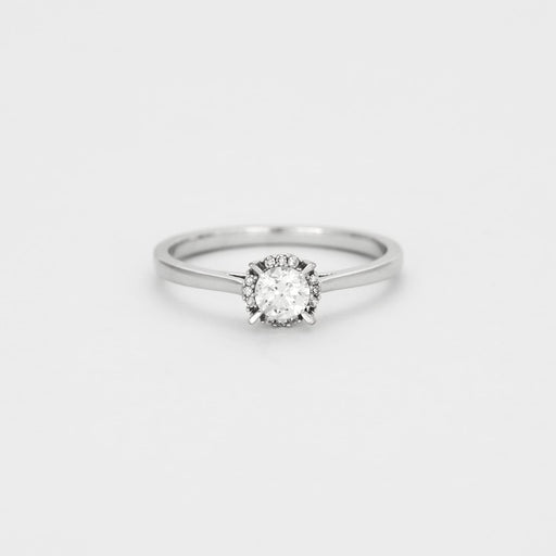 Bague 53 Bague solitaire en or gris et diamant 58 Facettes DV4184-12