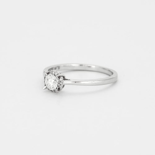 Bague 53 Bague solitaire en or gris et diamant 58 Facettes DV4184-12