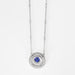 Collier or gris, diamants et tanzanite 58 Facettes DV0704-1