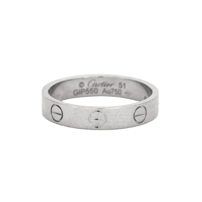 Bague 51 CARTIER  - Alliance Love en or gris 58 Facettes DV5283-4