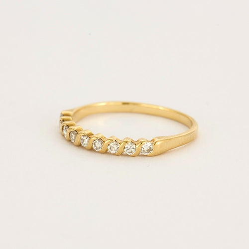 Bagues 53 Demie Alliance or jaune diamants 58 Facettes DV5390-5-53-2