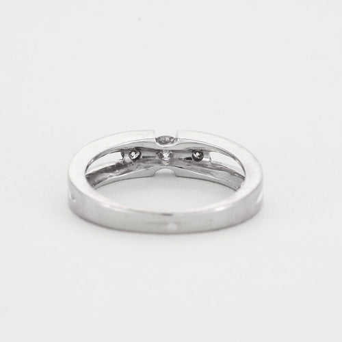 Bague 54 Bague or gris et diamants 58 Facettes DV5390-8-54-3