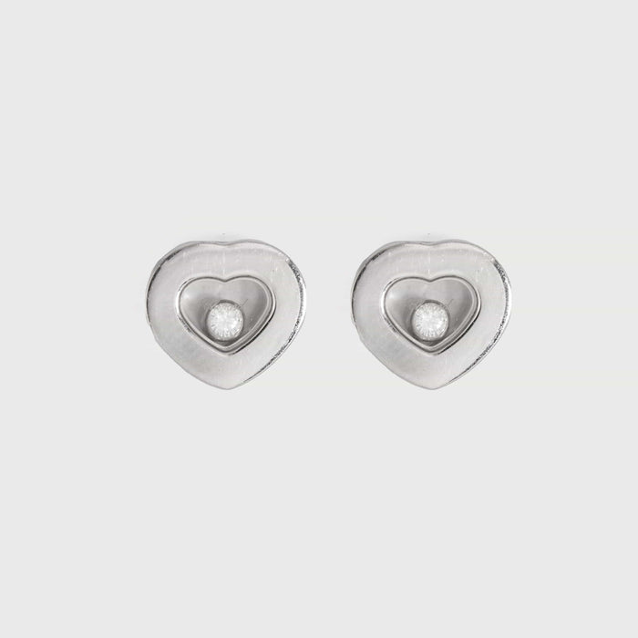 Boucles d'oreilles CHOPARD - HAPPY DIAMOND - boucles d'oreilles or gris diamants 58 Facettes DV0509-1