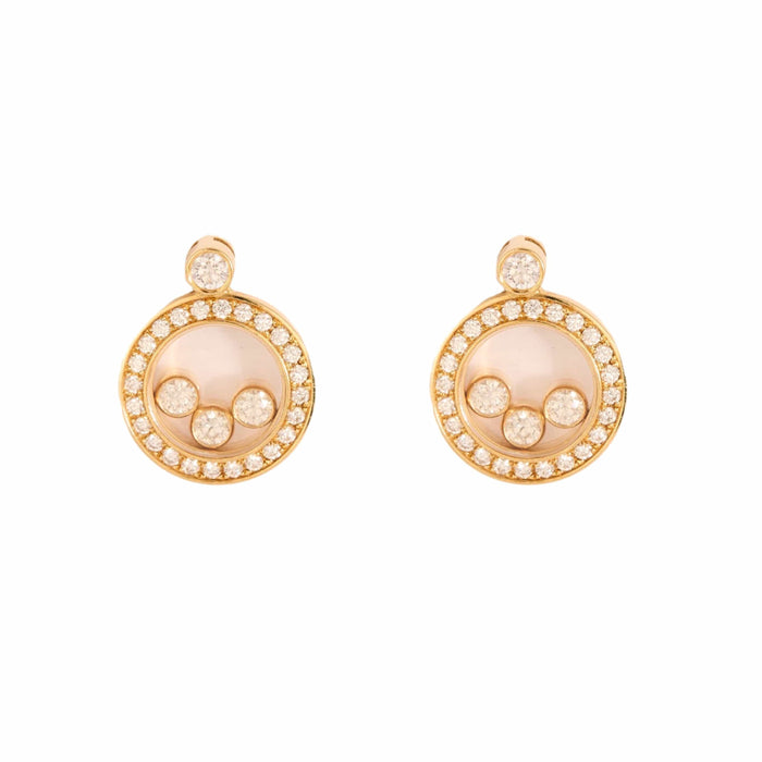 Boucles d'oreilles CHOPARD - Boucles d'oreilles Happy Diamond or jaune 58 Facettes DV0492-1