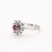 Bague 53 Bague en or gris rubis et diamants 58 Facettes DV0719-1-53-2