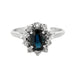 Bagues 52.5 Bague Marguerite en or gris, saphir et diamants 58 Facettes DV0716-1-525-3