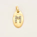 Pendentif 3.9 x 1.9 Pendentif "M" ovale or jaune 18K et diamants 58 Facettes DV0710-2-3-4