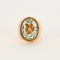 Bague 46 Bague en or jaune et  Aigue-Marine ovale facettée 58 Facettes DV4605-2