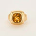 Bague 57 Bague en or jaune et citrine coussin 58 Facettes DV5199-7