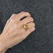 Bague 57 Bague en or jaune et citrine coussin 58 Facettes DV5199-7