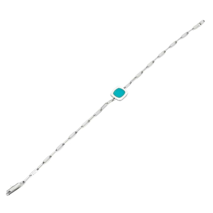 Bracelet DINH VAN - Impression - Bracelet en or gris et turquoise 58 Facettes DV0721-4