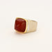 Bague 55 Fred, "Pain de Sucre" - Bague deux ors,  cornaline. 58 Facettes DV2998-3