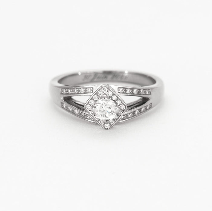 Mauboussin Solitaire Love my Love N°3 or gris et diamants