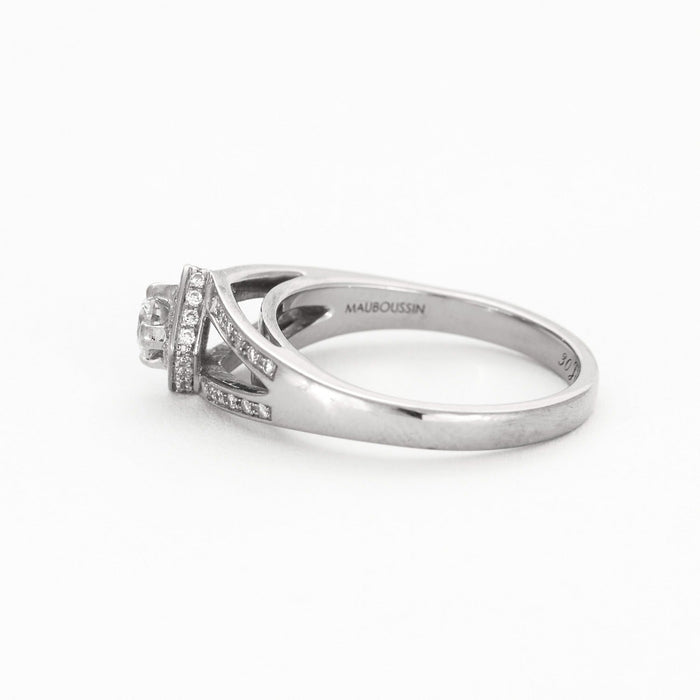 Mauboussin Solitaire Love my Love N°3 or gris et diamants