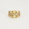 Bague 46 Bague bandeau à trois corps, 2 tons d'or et diamants 58 Facettes DV0581-20-46-2