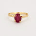 Bague 53 Bague en or jaune et rubis 58 Facettes DV0687-8-53-2