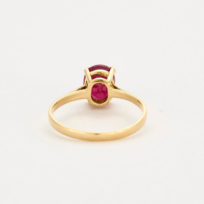 Bague 53 Bague en or jaune et rubis 58 Facettes DV0687-8-53-2