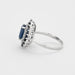 Bague 55 Bague en or gris, saphir et diamants 58 Facettes DV6272-1